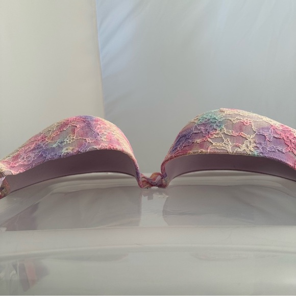 Victoria’s Secret Lined Perfect Coverage pastel tie dye lace bra - Picture 10 of 13